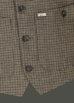 Herren Luis Trenker Weste Mit Hahnentrittmuster Lusven