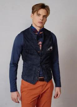 Herren Luis Trenker Wildleder-Weste Lusamoele