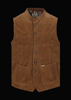 Herren Luis Trenker Wildleder-Weste Lusamoele