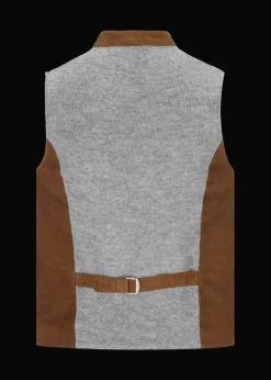 Herren Luis Trenker Wildleder-Weste Lusamoele