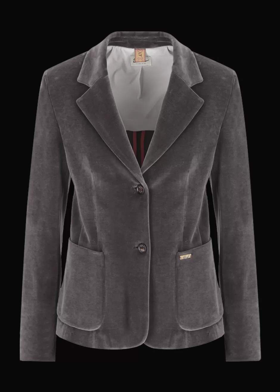 Blazer Aus Samt-Jersey Lurania>Luis Trenker Clearance