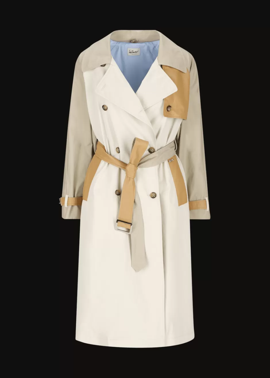 Trenchcoat Mit Lederdetails Ludamiana>Luis Trenker Best Sale