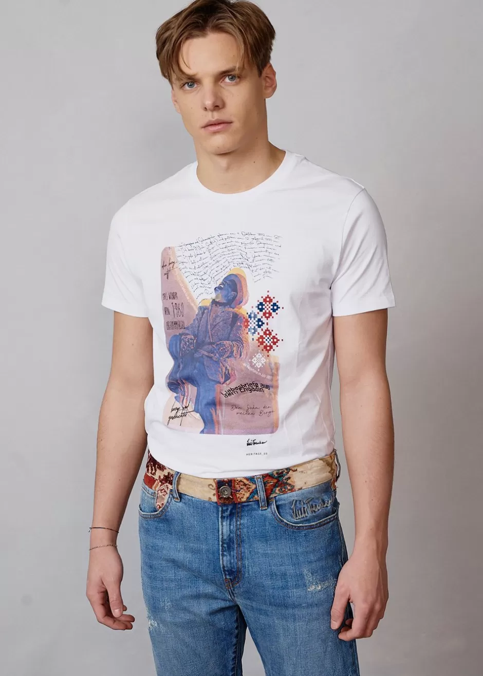 T-Shirt Mit Heritage-Motiv 3 Luluis>Luis Trenker Shop