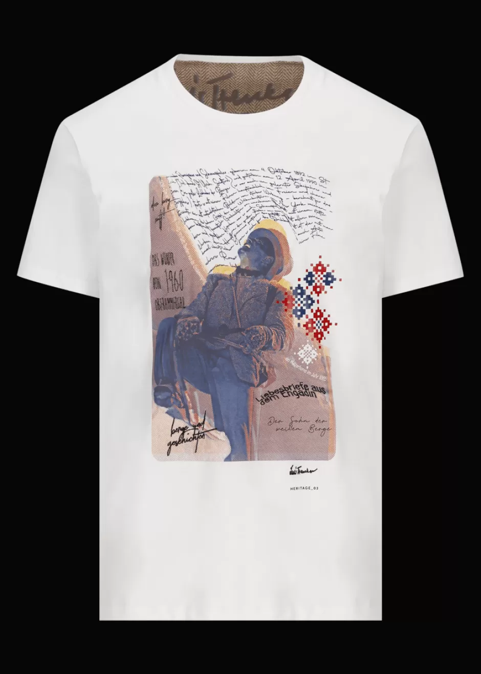 T-Shirt Mit Heritage-Motiv 3 Luluis>Luis Trenker Shop