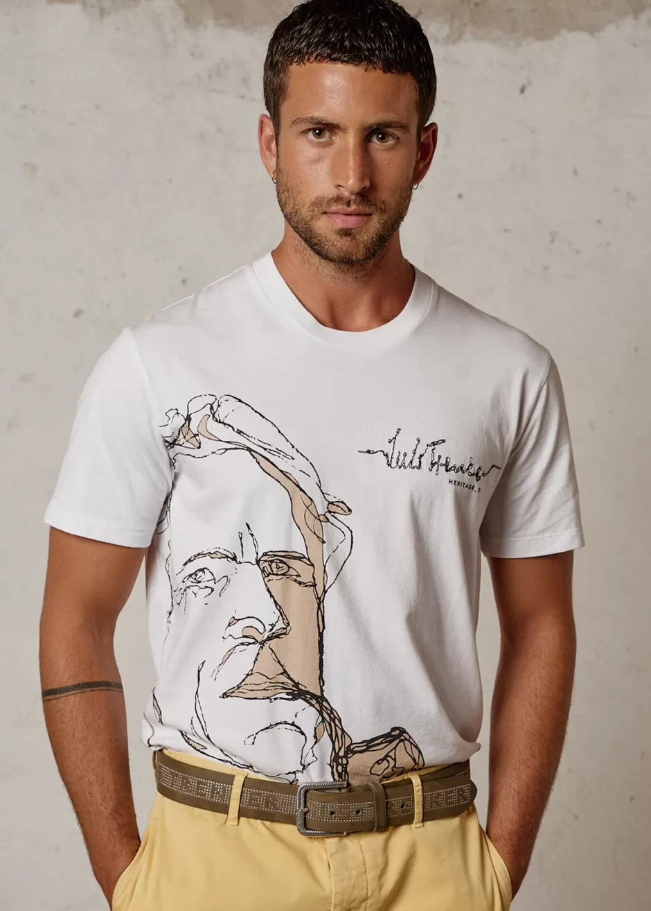 T-Shirt Mit Heritage-Motiv Luluis>Luis Trenker Shop