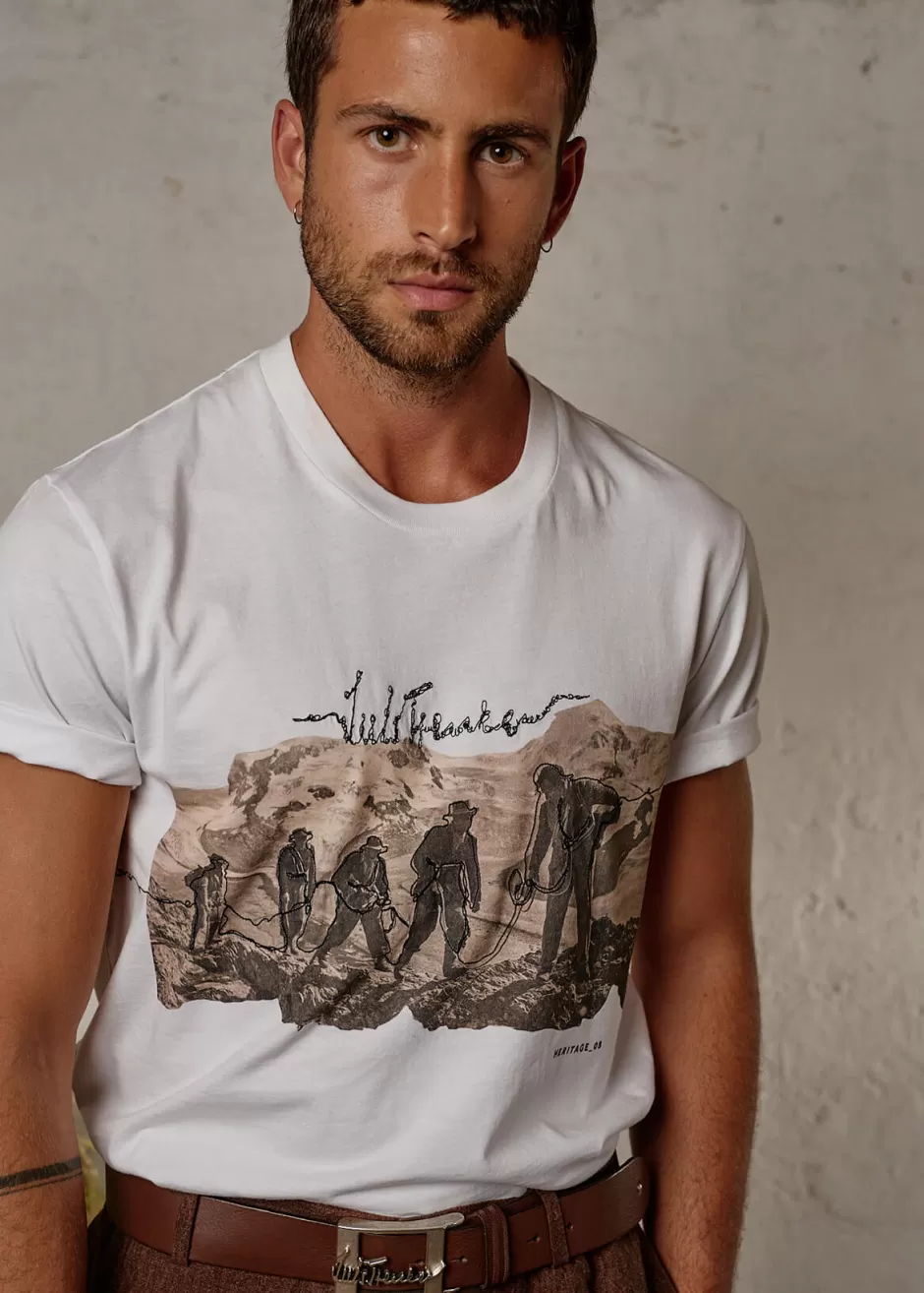 T-Shirt Mit Heritage-Motiv Luluis>Luis Trenker Store